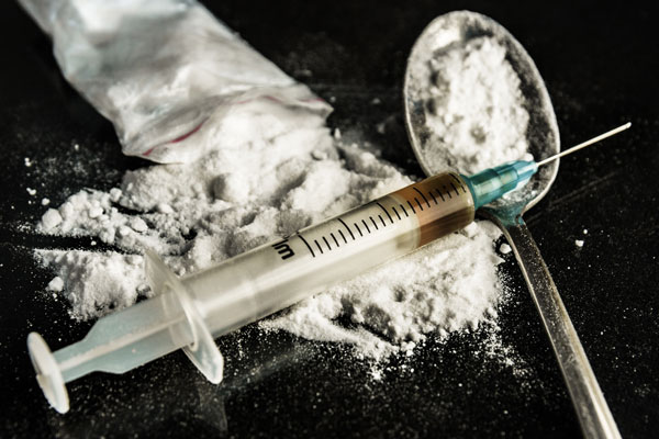 cocaine with needle