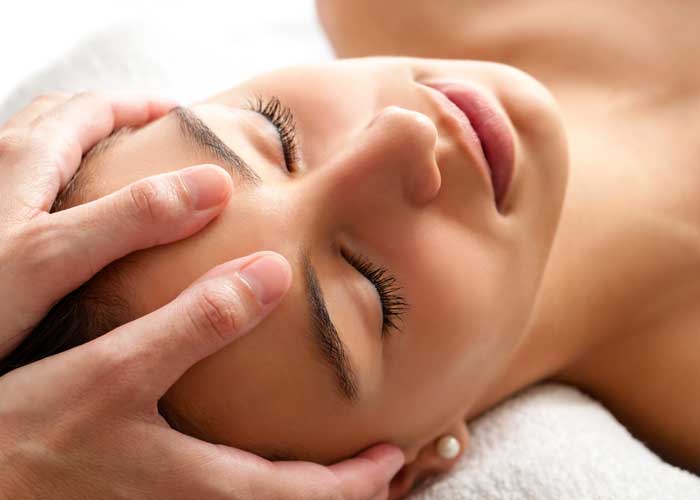 woman getting a massage treatment