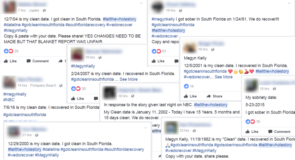 South Florida Recovery Responds to Megyn Kelly on Social Media